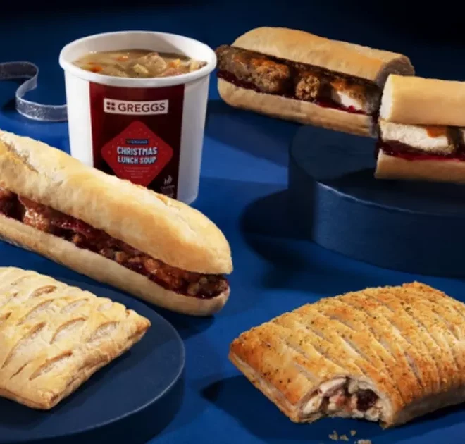 Greggs reveals Christmas menu including Festive Bake and Pigs Under Blankets Baguette