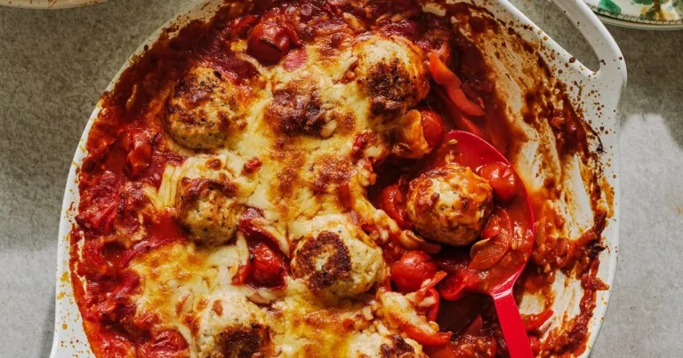 Chicken meatballs stuffed with a gooey surprise the whole family will savour – recipe