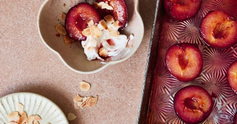 Epic 4-step warming maple and ginger baked plums dessert – recipe