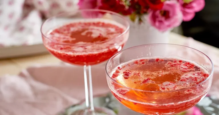 Raise a toast on Valentine’s with delicious cassis and raspberry champagne cocktail