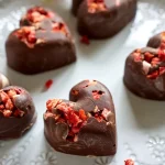 Chocolate raspberry hearts are ideal for Valentine’s – and there’s just three ingredients