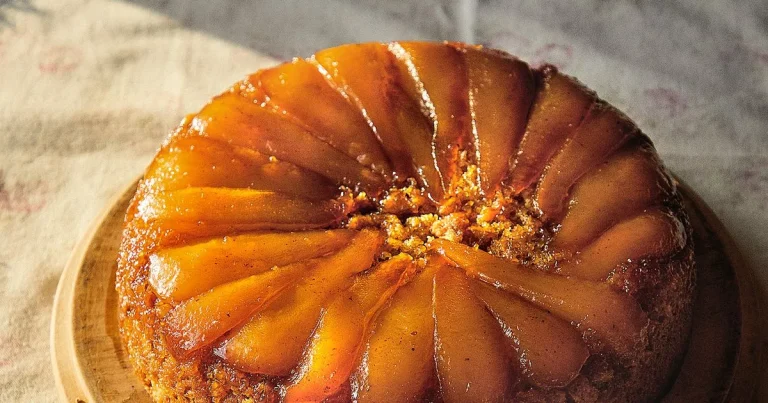 Pear and walnut upside-down cake to feed a hungry family of 8 – recipe