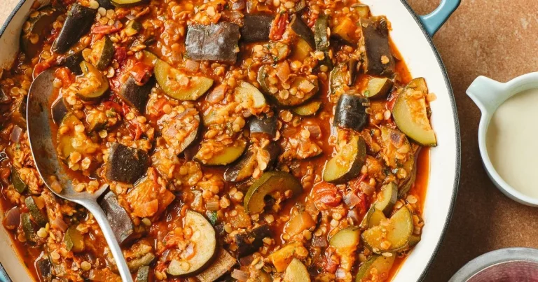 A taste of the exotic with this Middle Eastern spiced aubergine and lentil stew – packed with natural goodness &#8...
