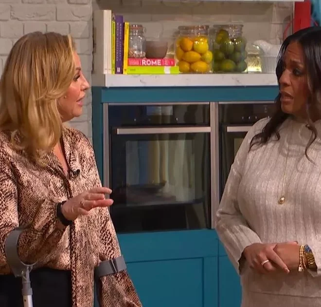 Josie Gibson forced to present This Morning on crutches after injury causing ‘excruciating pain’