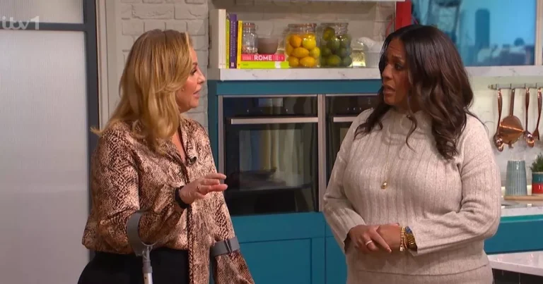 Josie Gibson forced to present This Morning on crutches after injury causing ‘excruciating pain’