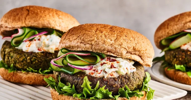 ‘Epic’ veggie lentil falafel burger that takes under 30mins – recipe