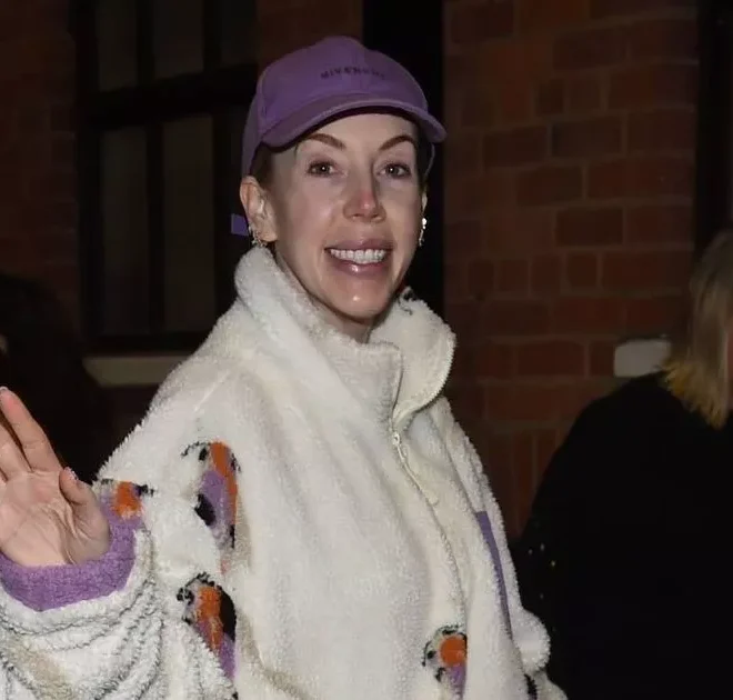 Katherine Ryan seen for first time since sharing skin cancer diagnosis as she puts on brave smile
