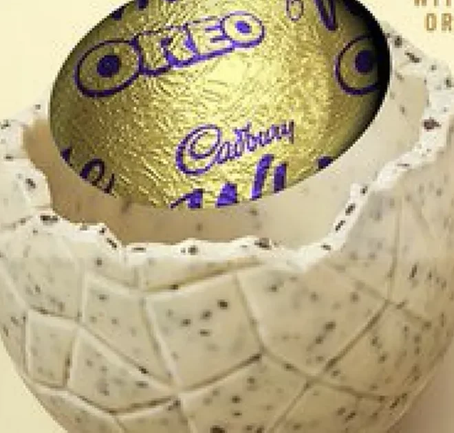 Cadbury is selling a white chocolate Oreo egg for Easter and we can’t contain our excitement