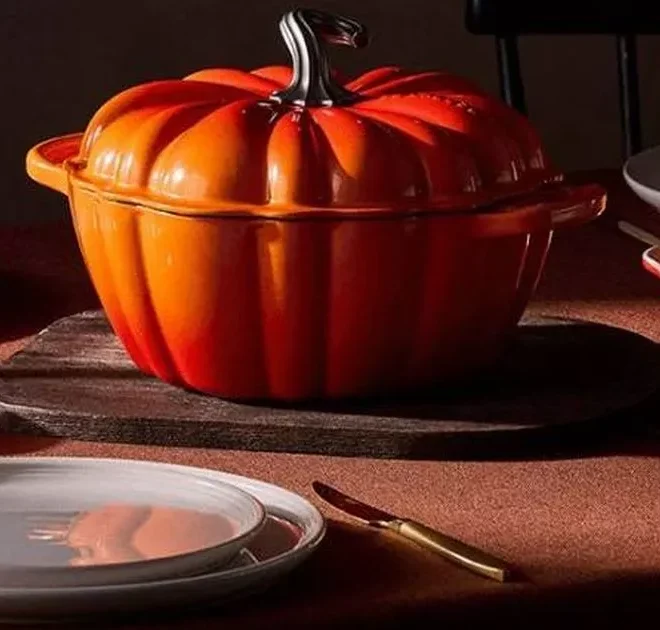 Le Creuset’s new Halloween collection includes pumpkin-shaped cookware perfect for parties