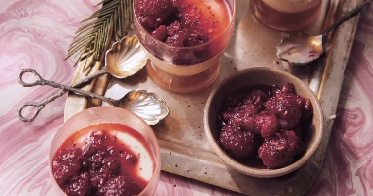 A ‘tart and floral’ white chocolate pudding fit for that special mum in your life – recipe