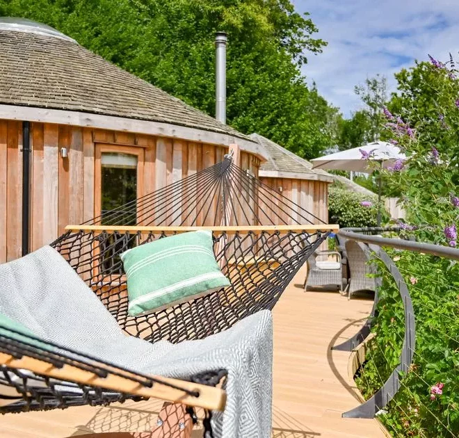 ‘We escaped to a blissful Devonshire treetop lodge with a wood-fired hot tub and outdoor hammock’