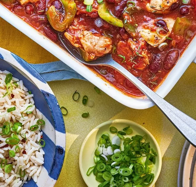 Caribbean chicken pepper bake recipe – microwave in 4 easy steps