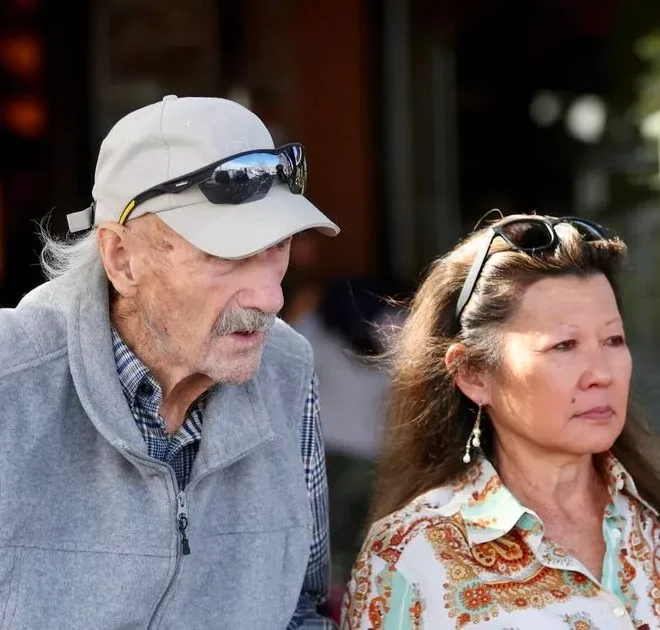 Gene Hackman pictured with wife in one of last public outings before death