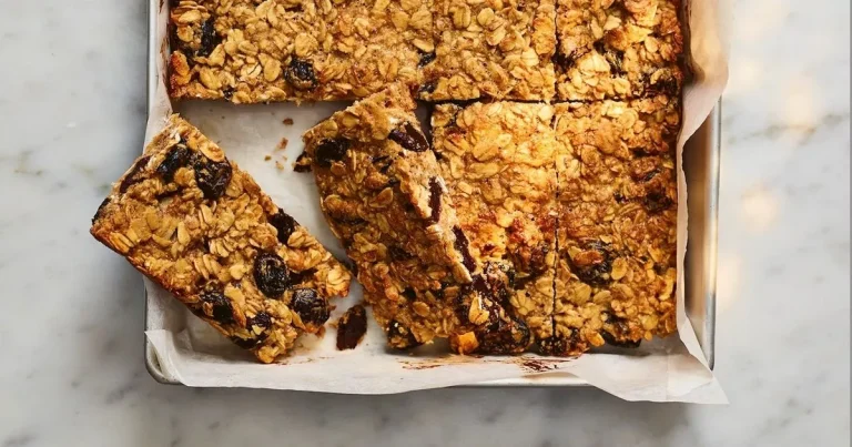 Five-ingredient ‘extra filling’ peanut butter breakfast bars
