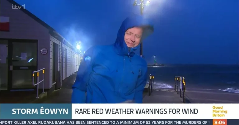GMB viewers outraged as reporter battles Storm Eowyn in horrifying scenes