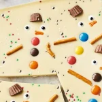 Fun and easy melted Snowman white chocolate bake