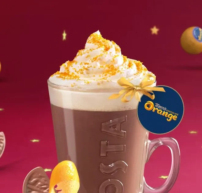 Costa reveals new festive menu with Terry’s Chocolate Orange Hot Chocolate