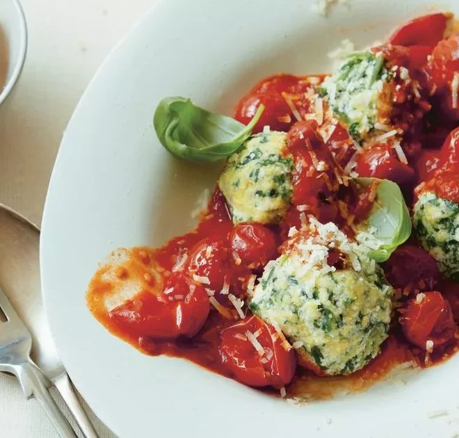 Cheesy dumplings perfect served with ‘best ever’ tomato sauce – recipe